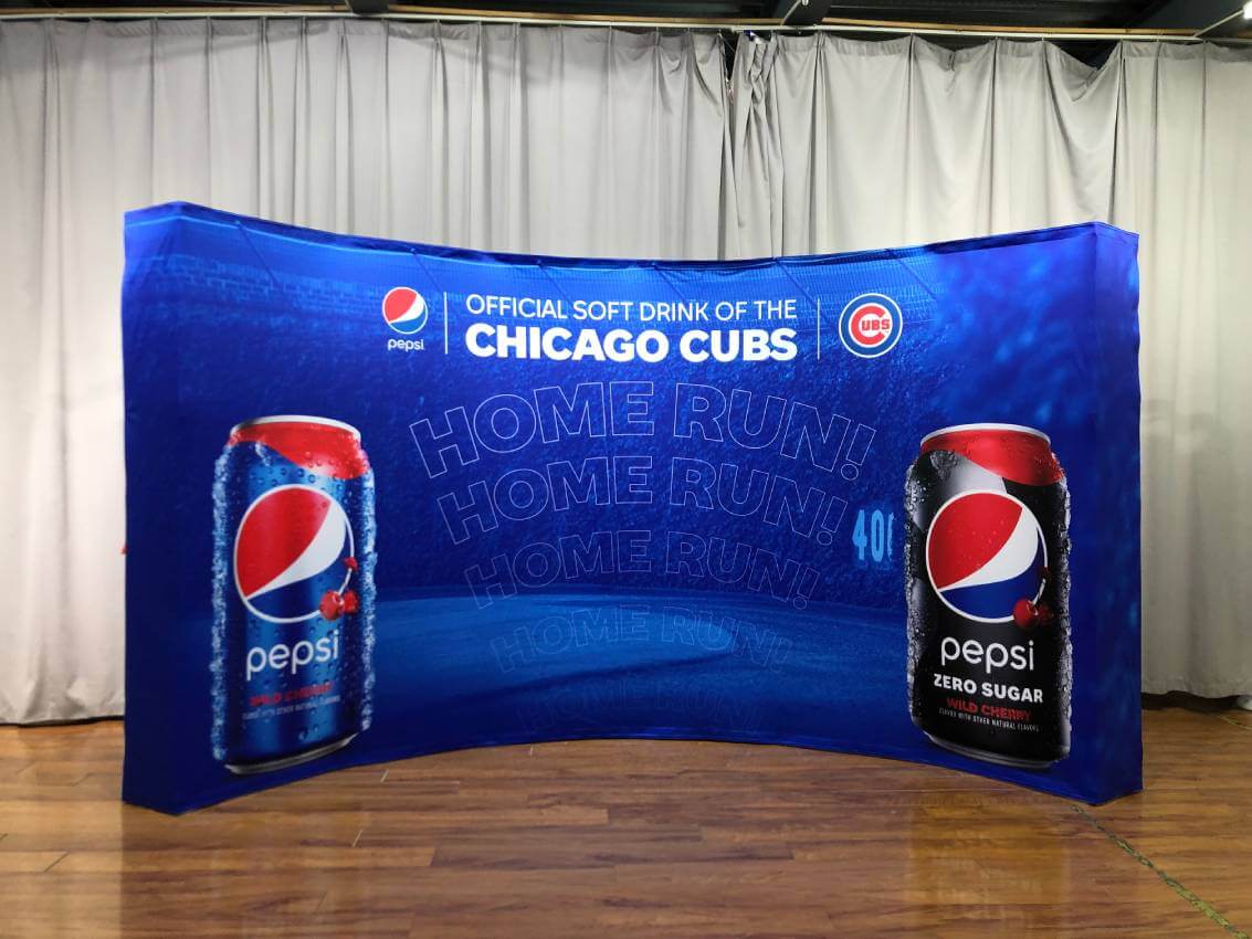 Velcro pop-up kiosk (straight and curved)