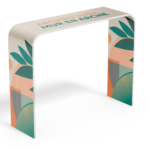 Arch and half-arch kiosk