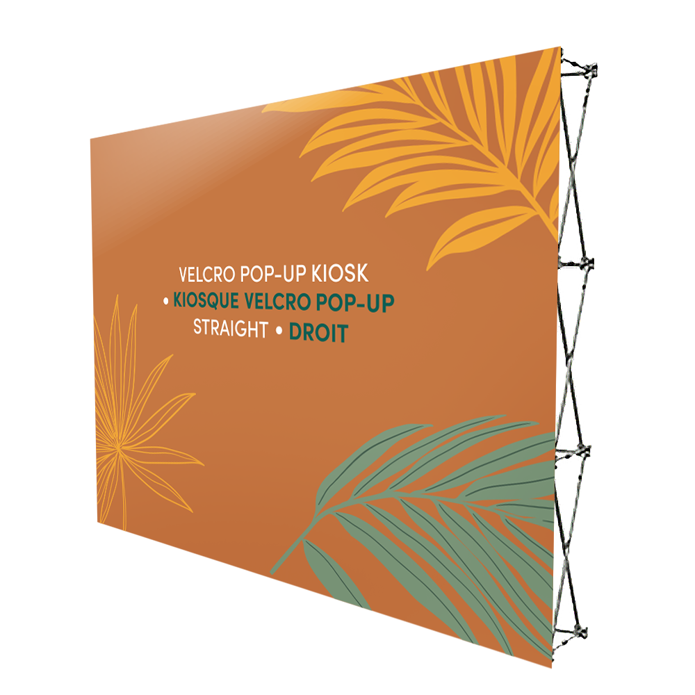 Velcro pop-up kiosk (straight and curved)