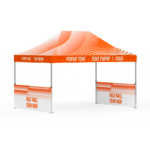 10 ft half wall (without pole – fabric only) printed pop-up tent