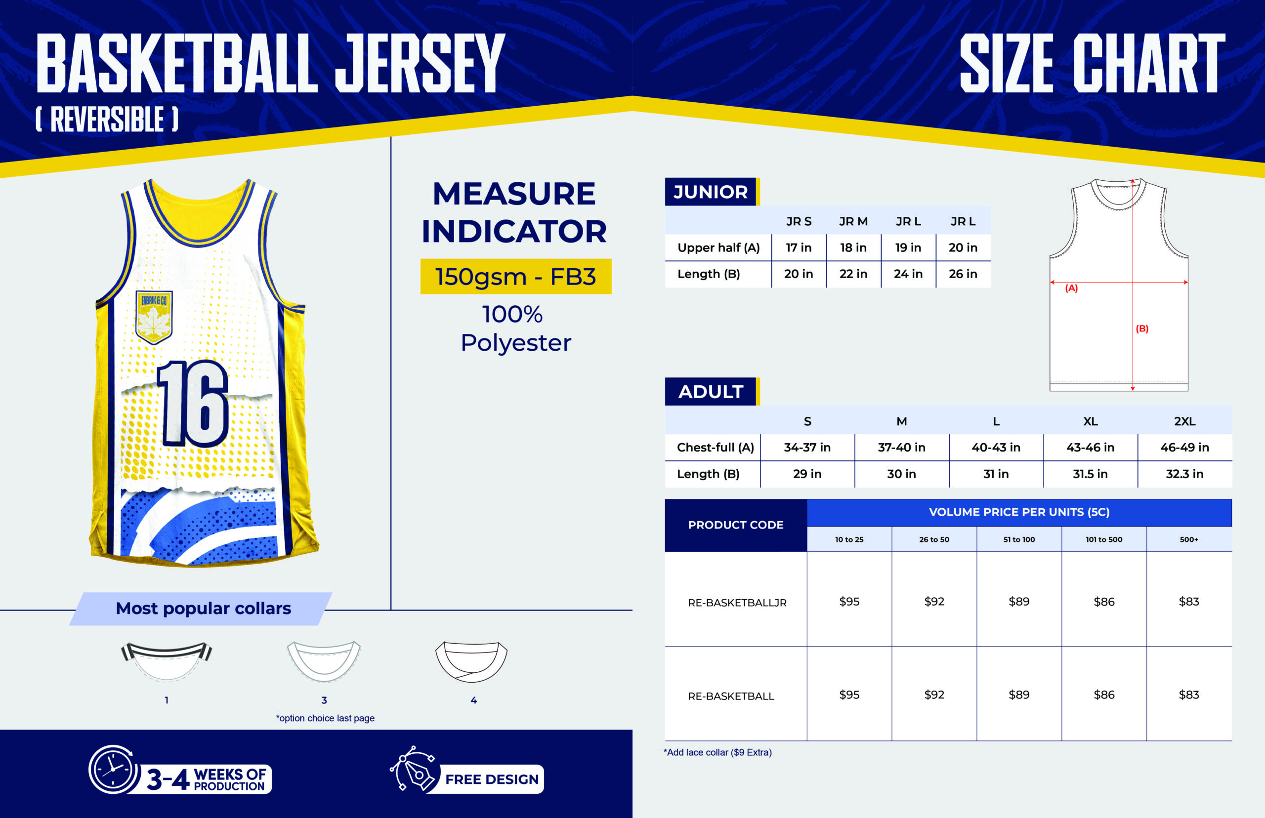 Basketball Jersey (Reversible) – Adult