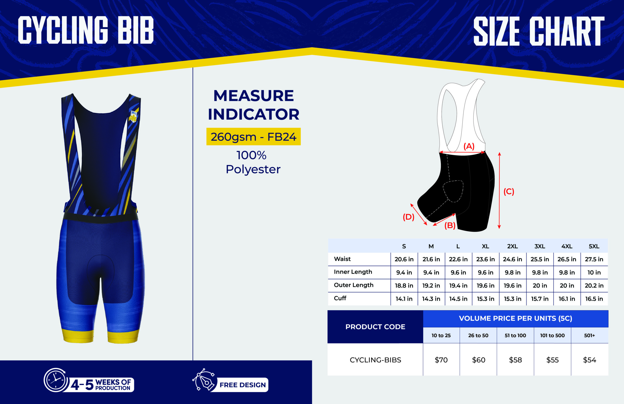 Cycling bib