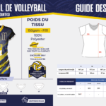 Chandail de volleyball (Femme Manches Courtes)