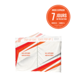 Murs imprimés pour tente pop-up