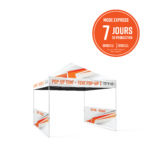 Demi-mur 10pi (avec pôle) imprimé de tente pop-up