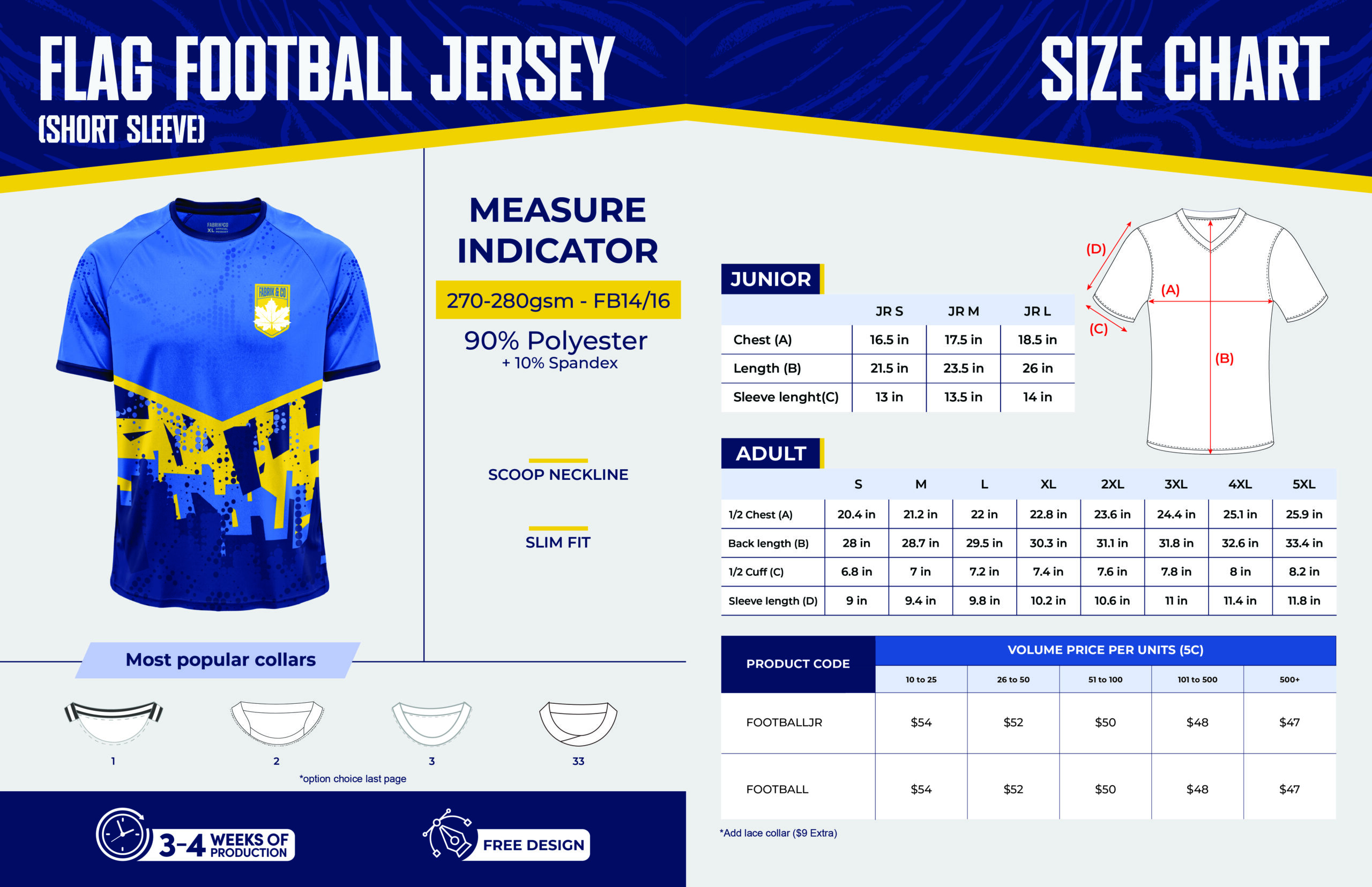 Flag football jersey (Short sleeve) – Junior