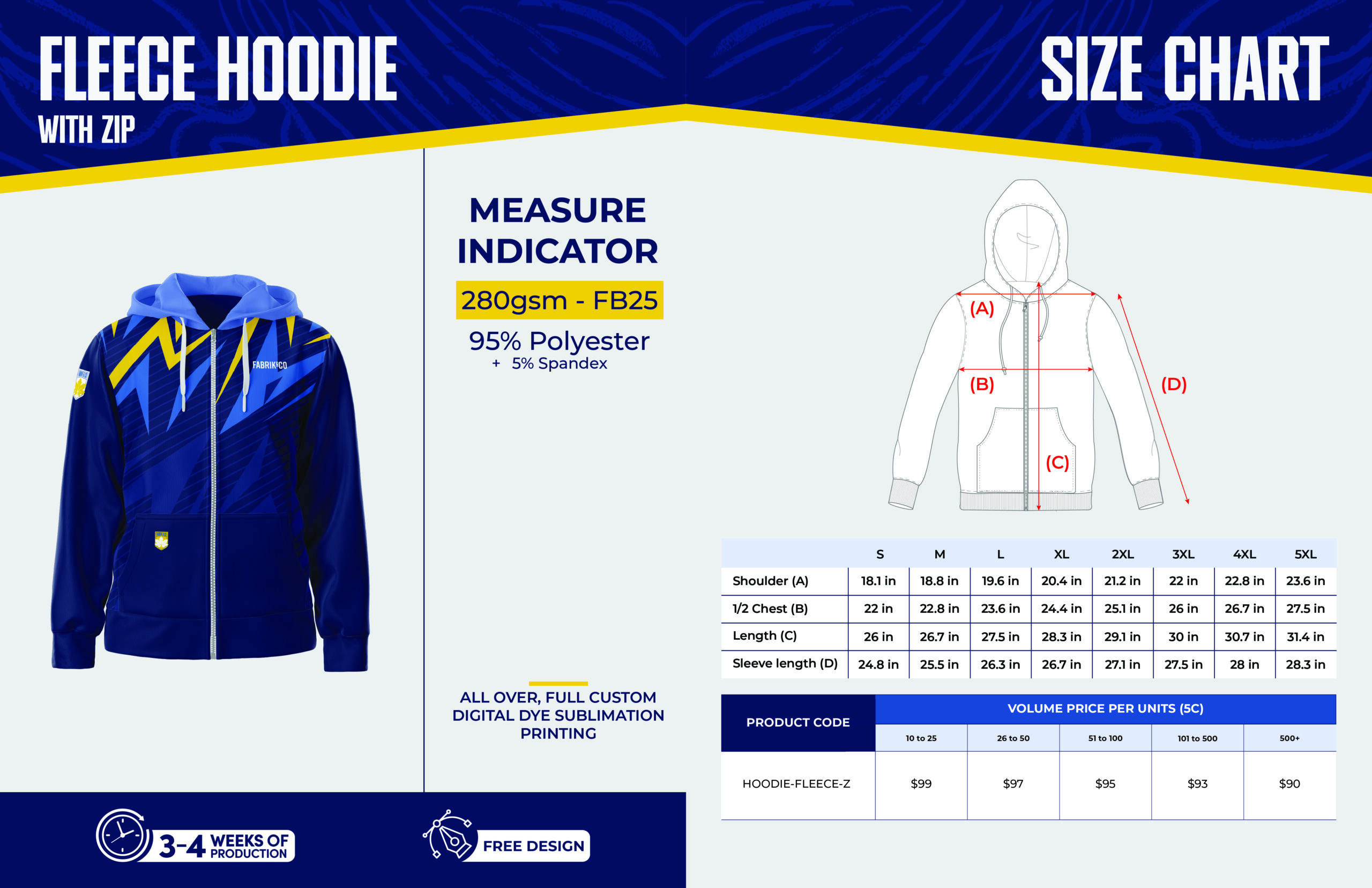 Fleece hoodie with zip