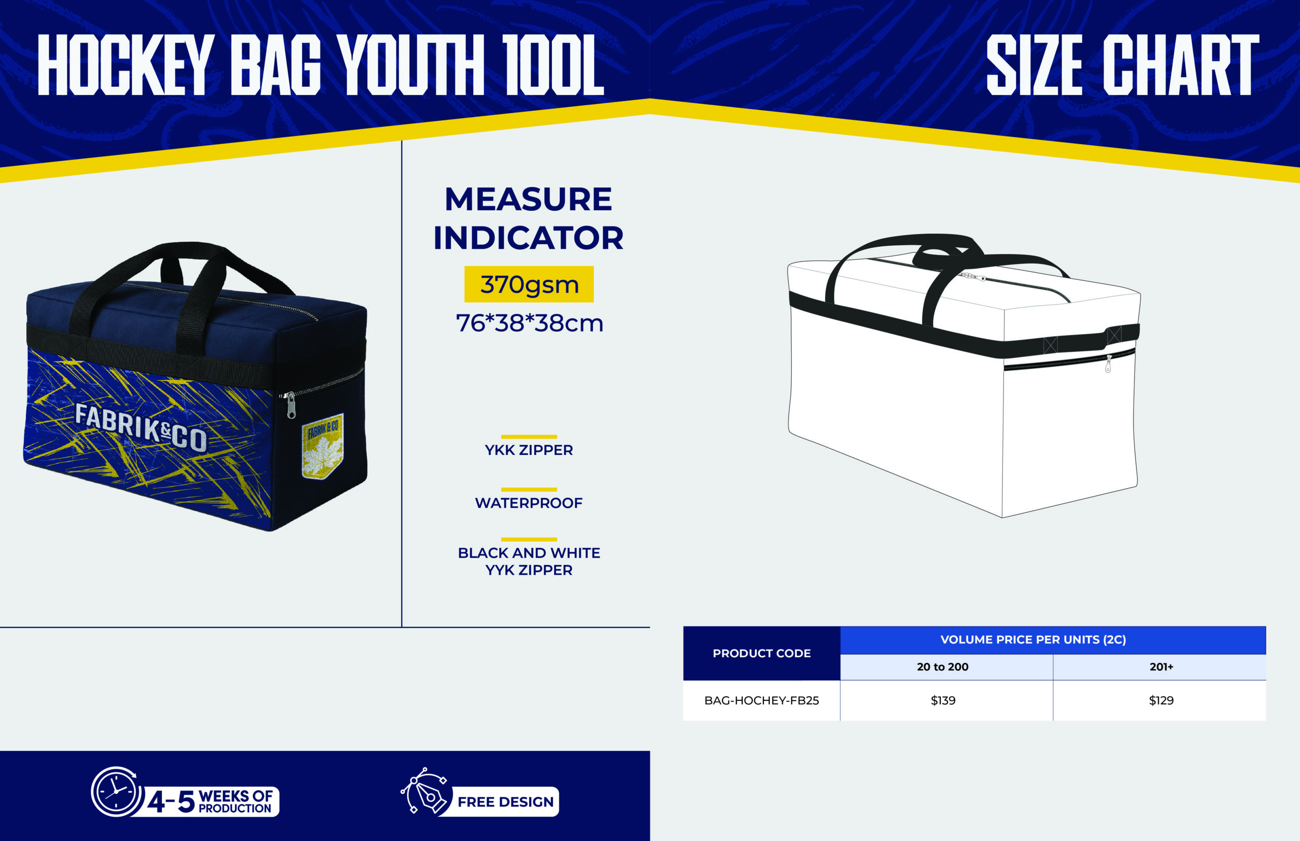 Hockey bag youth 100L