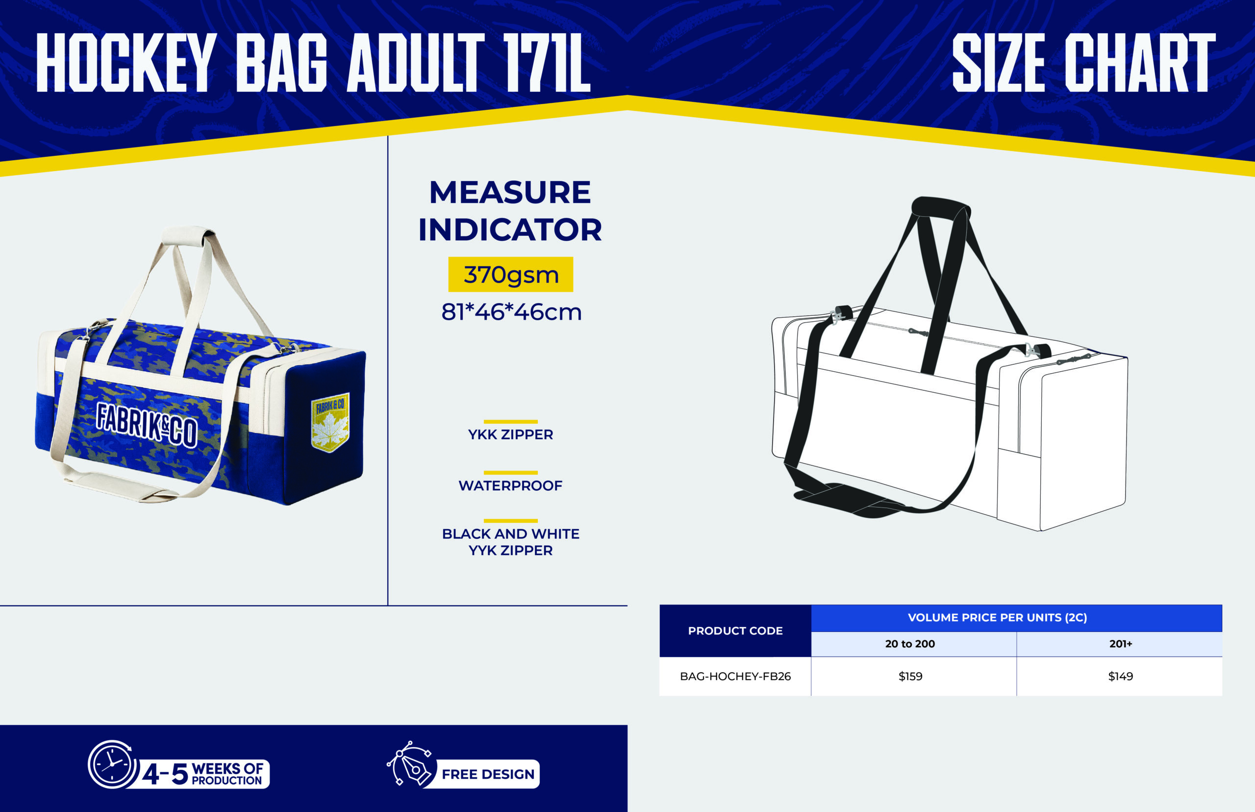 Hockey bag youth 171L