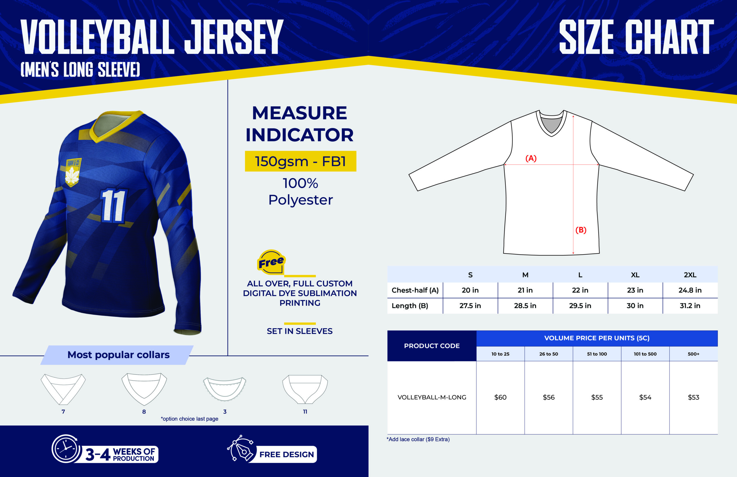 Men’s volleyball jersey (Long sleeve)