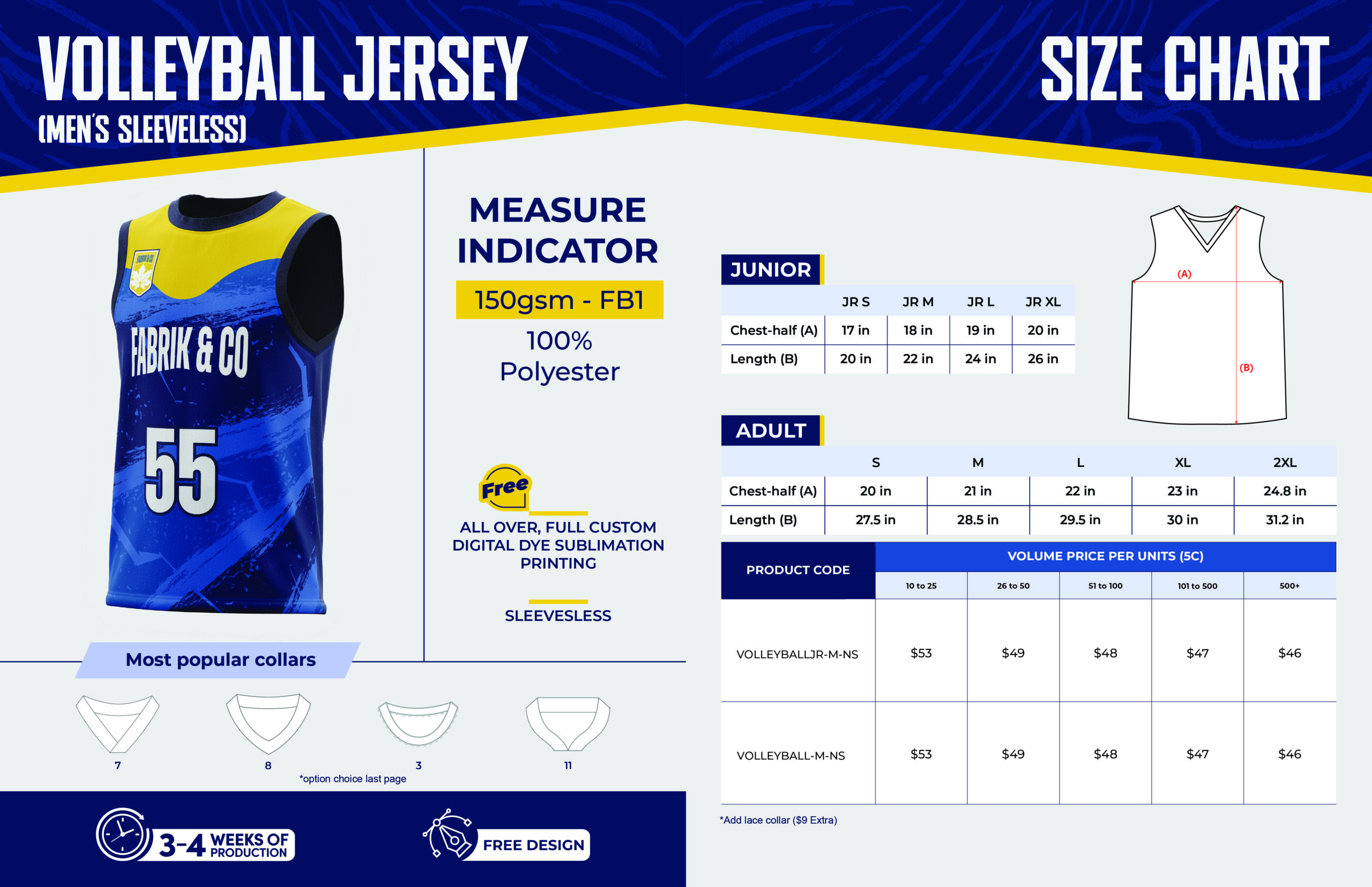 Men’s volleyball jersey (Sleeveless) – Junior