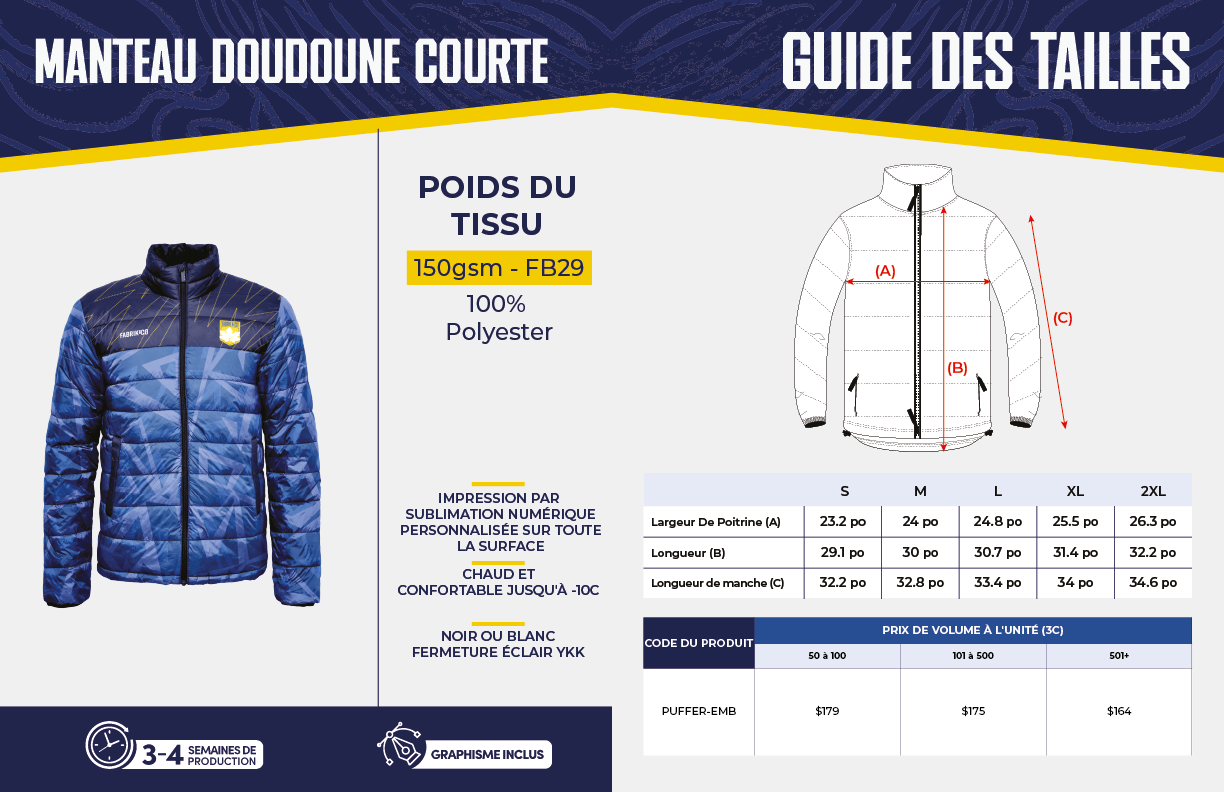 Manteau doudoune courte