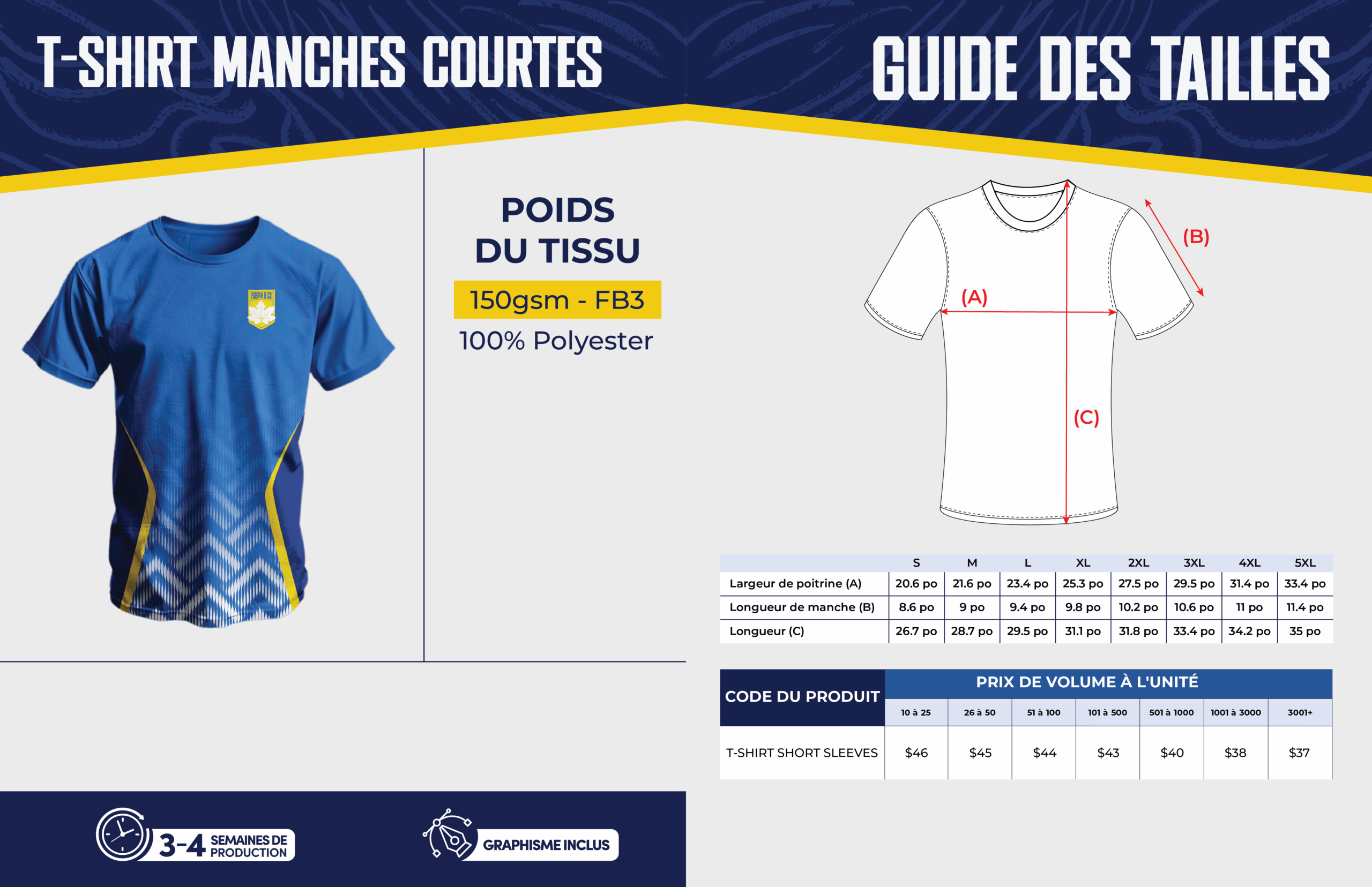 Chandail de flag football (Manches Courtes) – Adulte