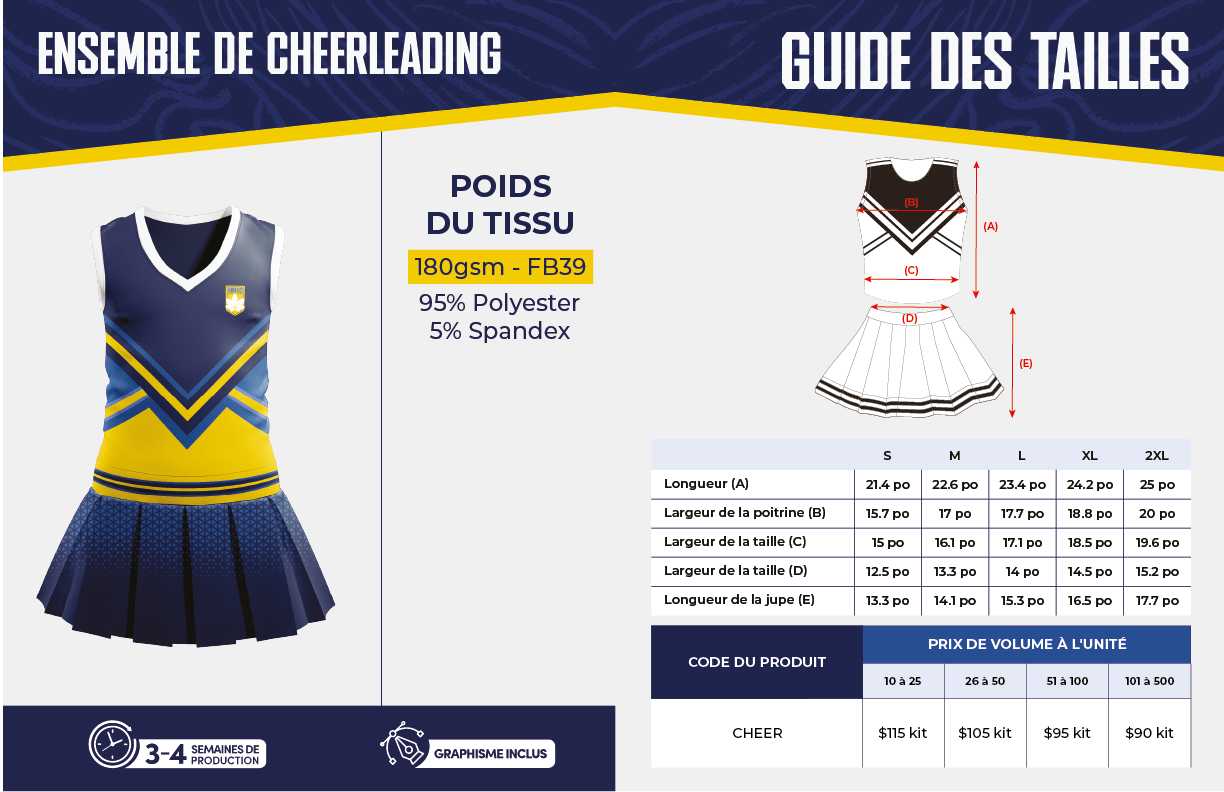 Ensemble de cheerleading