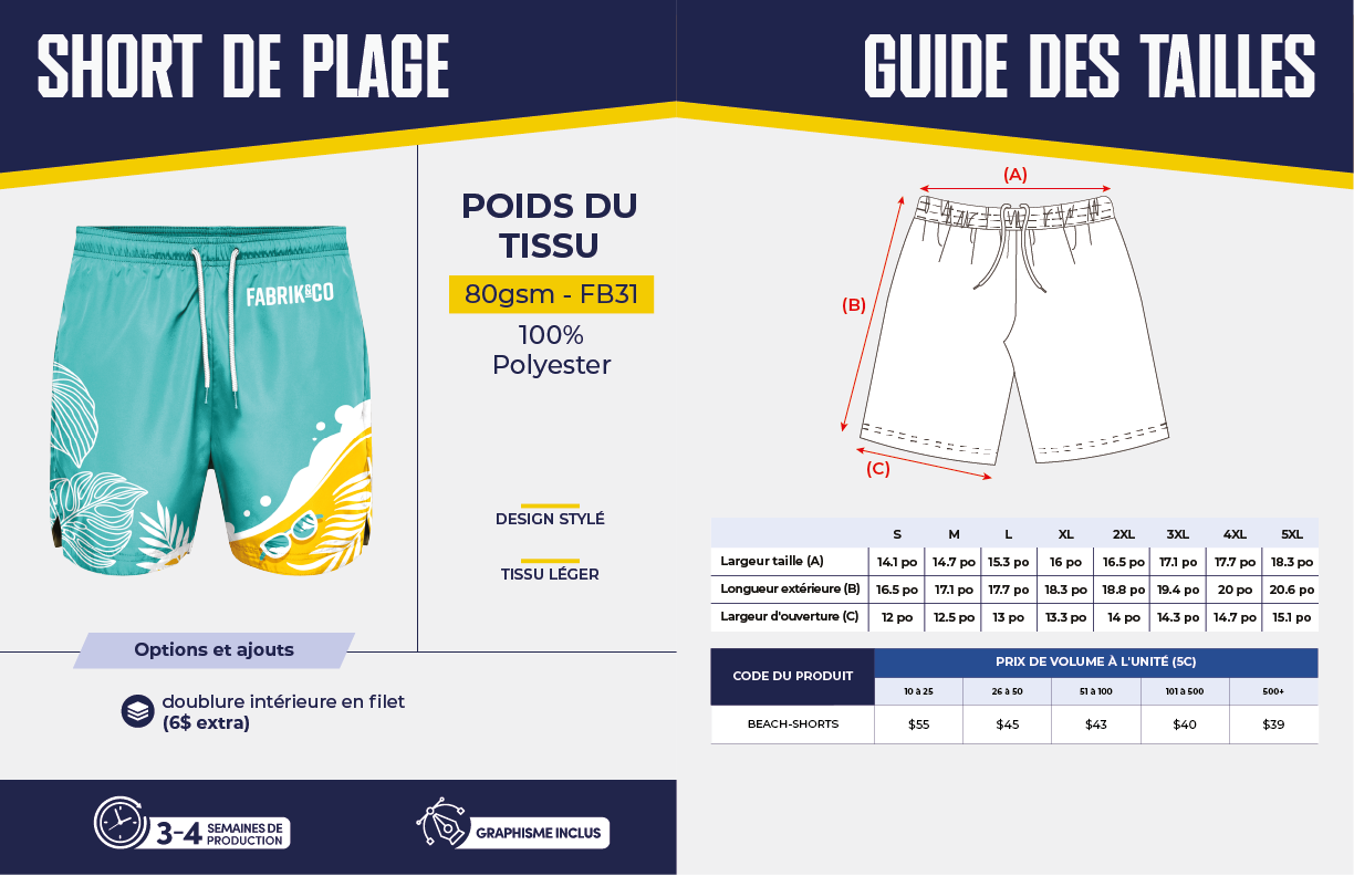 Short de plage