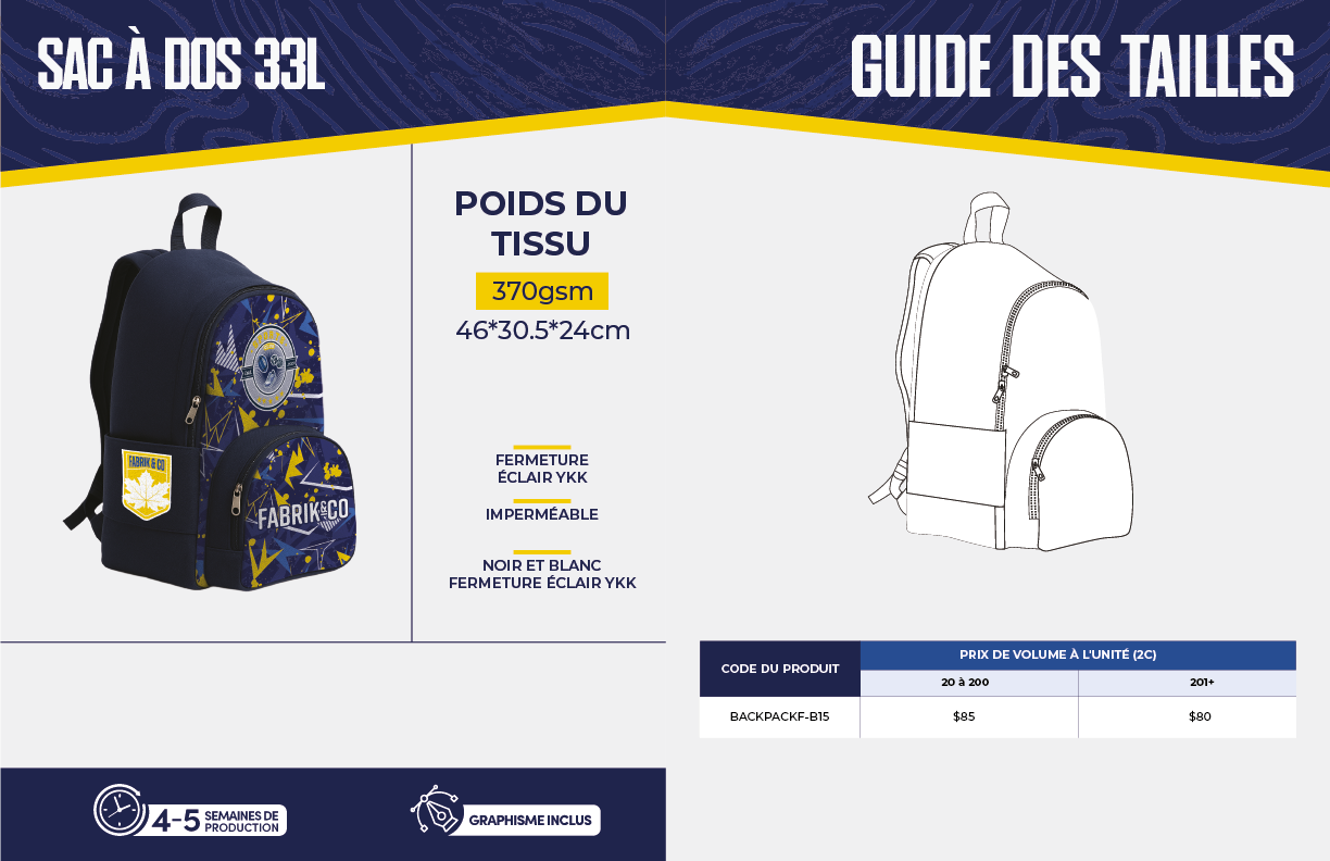 Sac à dos 33L