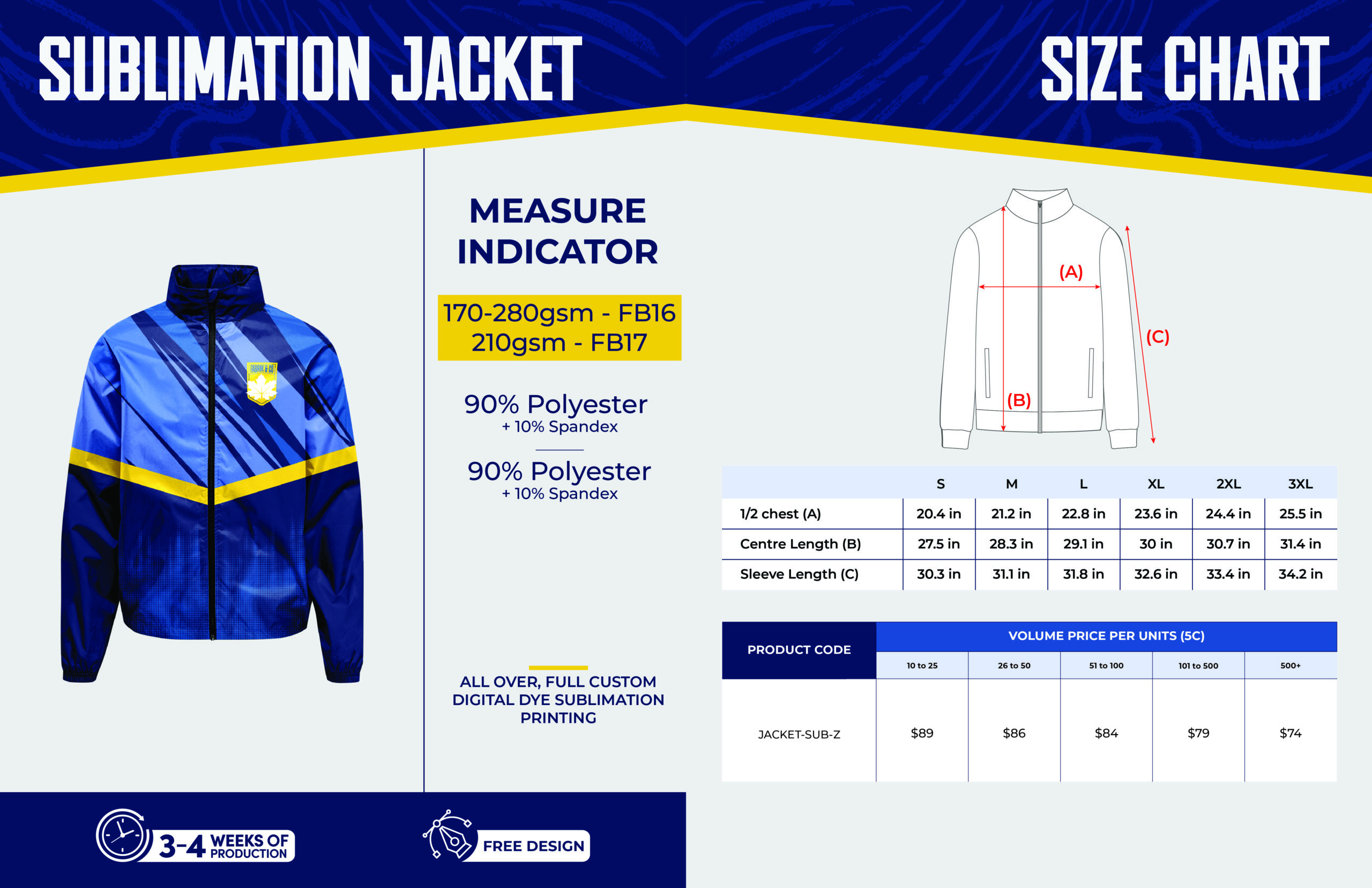 Sublimation jacket