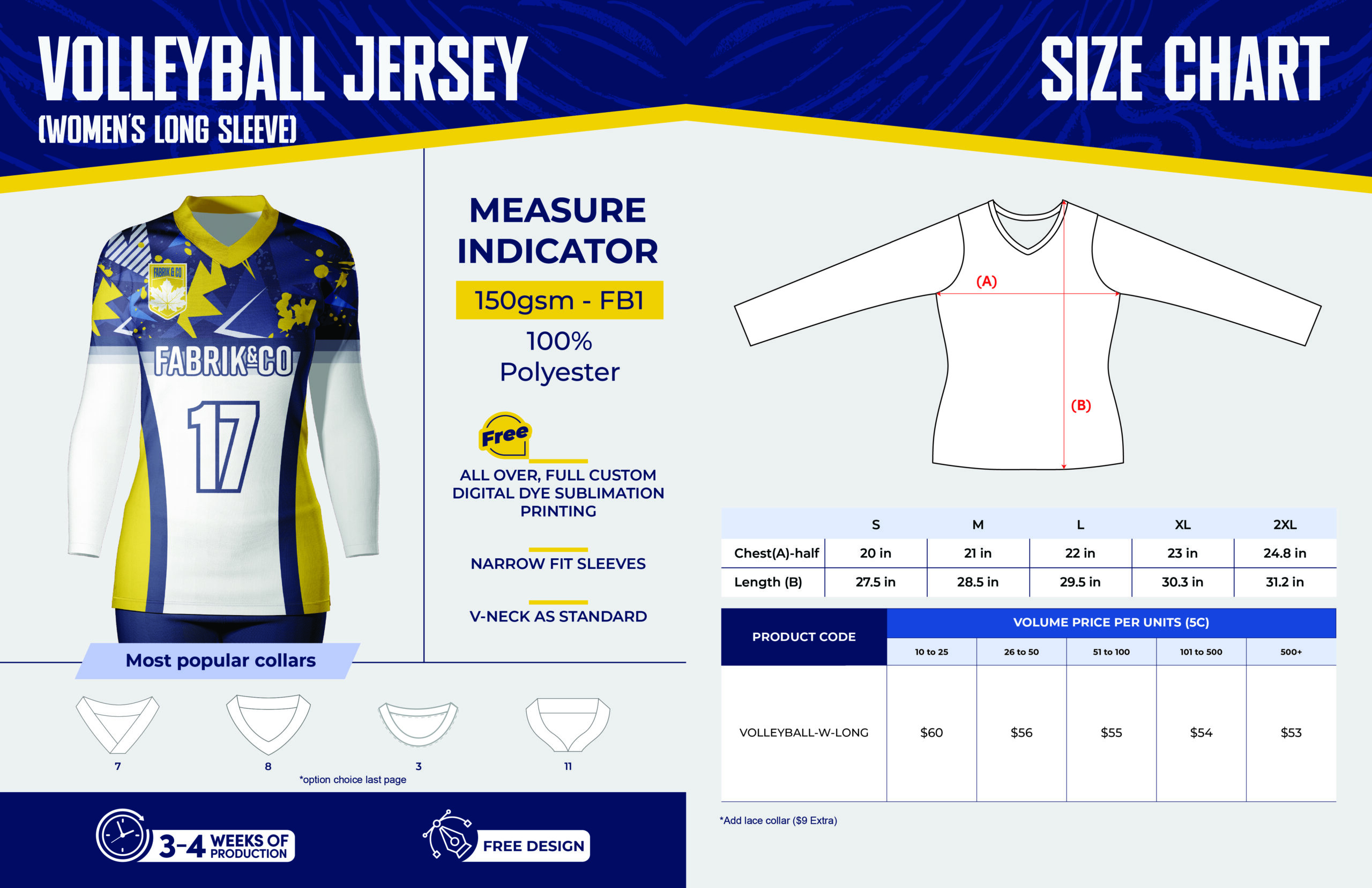 Women’s volleyball jersey (Long sleeve)