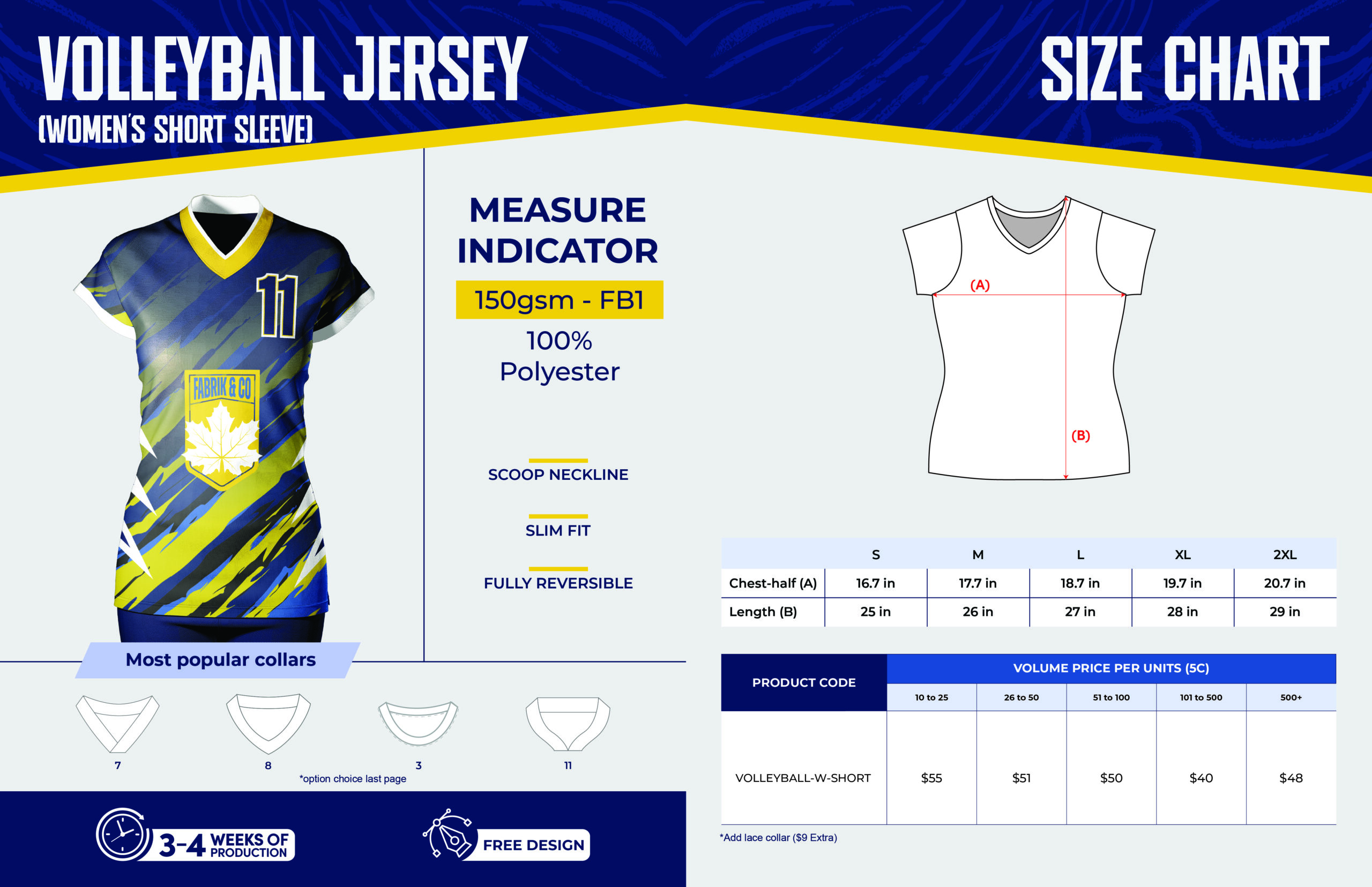 Women’s volleyball jersey (Short sleeve)